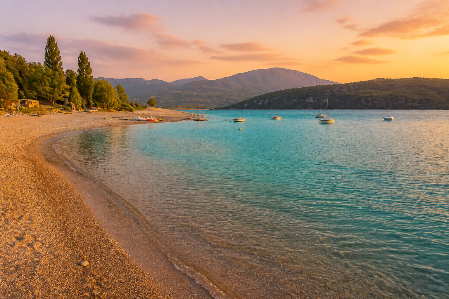 Plage de Sainte-Croix-du-Verdon pour le panorama