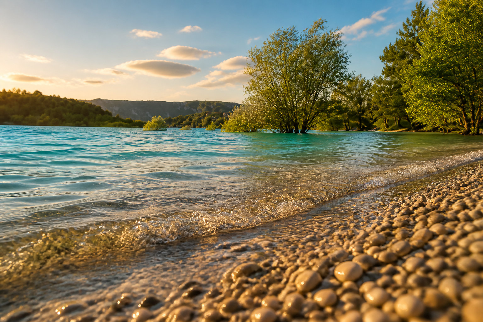 La plage des Salles-sur-Verdon : le spot privilégié des parents