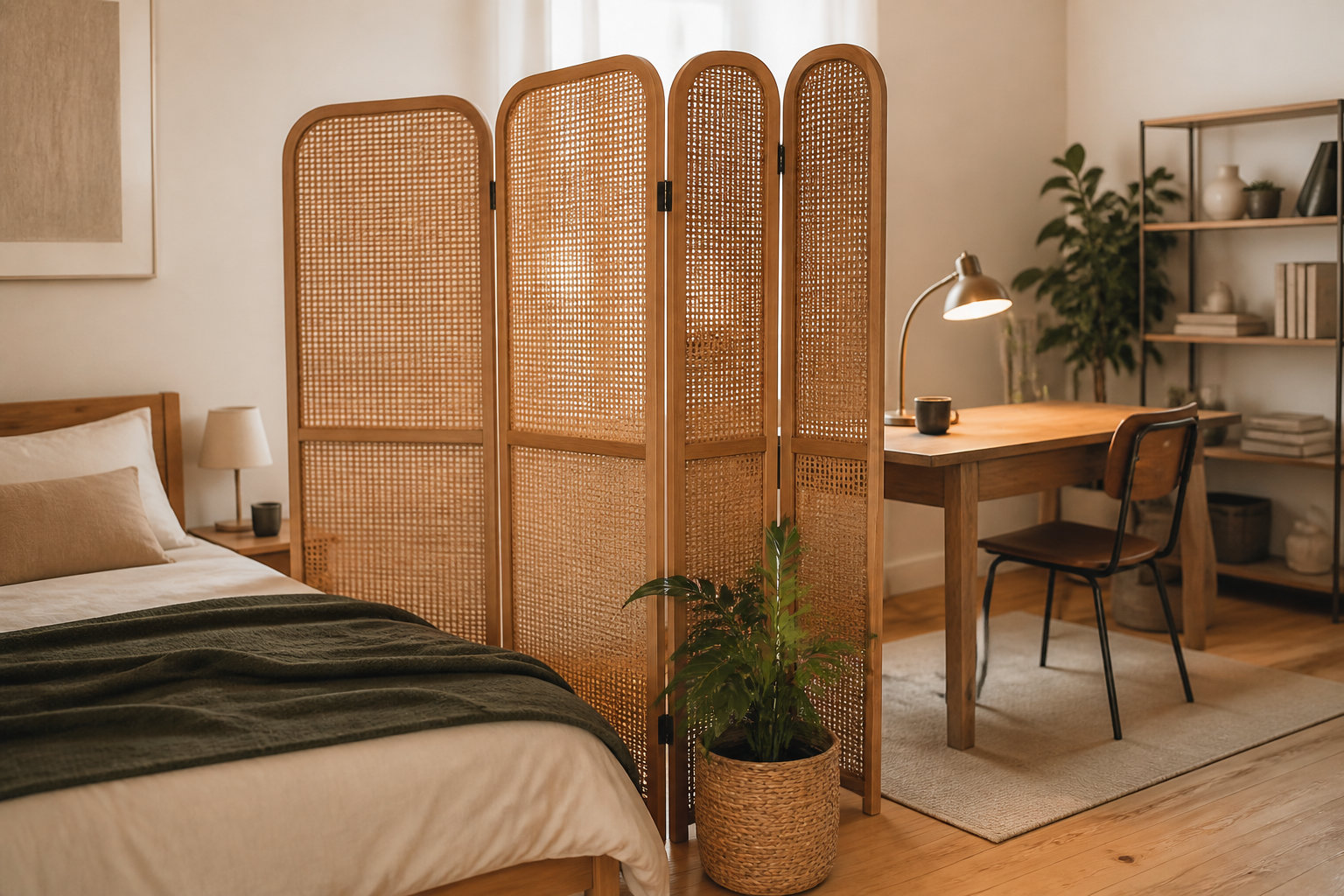 3 solutions pour isoler visuellement votre bureau du reste de la pièce